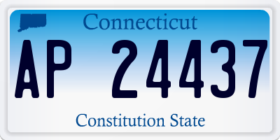 CT license plate AP24437