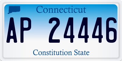 CT license plate AP24446