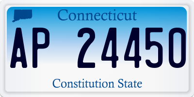 CT license plate AP24450