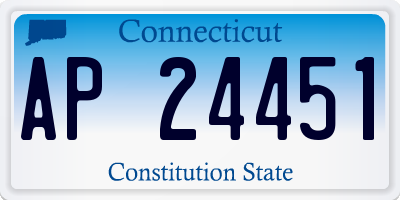 CT license plate AP24451