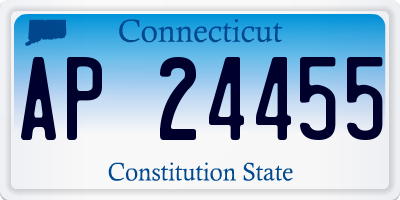 CT license plate AP24455