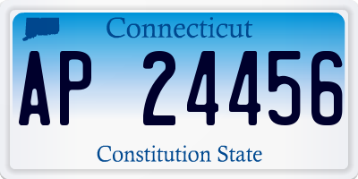 CT license plate AP24456