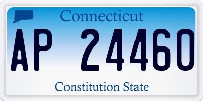 CT license plate AP24460