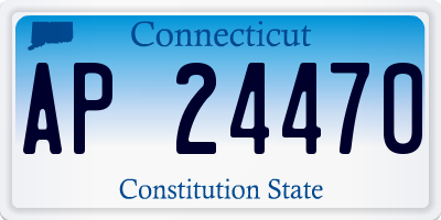 CT license plate AP24470