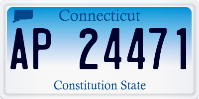 CT license plate AP24471