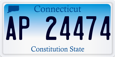 CT license plate AP24474
