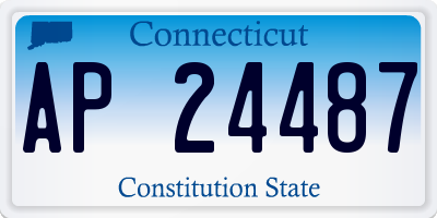 CT license plate AP24487