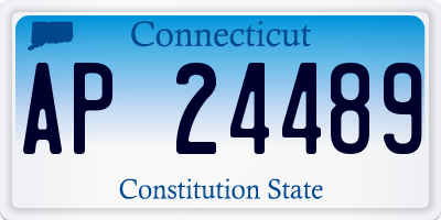 CT license plate AP24489