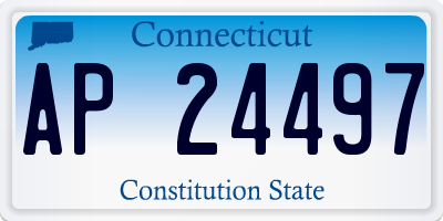 CT license plate AP24497