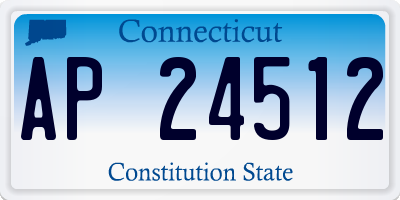 CT license plate AP24512