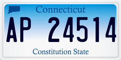 CT license plate AP24514