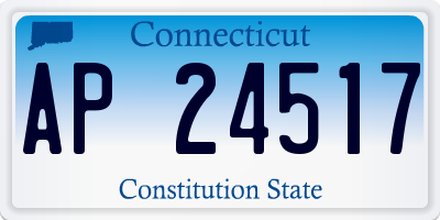 CT license plate AP24517