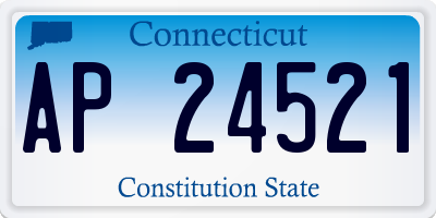 CT license plate AP24521
