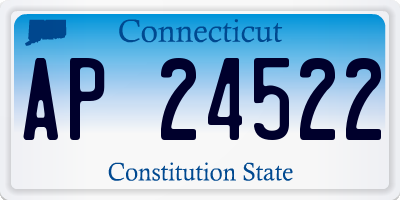 CT license plate AP24522