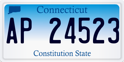 CT license plate AP24523