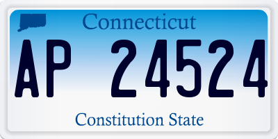 CT license plate AP24524