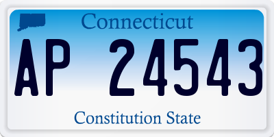CT license plate AP24543