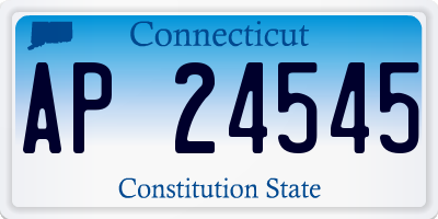 CT license plate AP24545