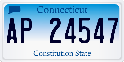 CT license plate AP24547