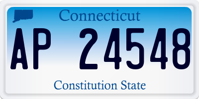 CT license plate AP24548