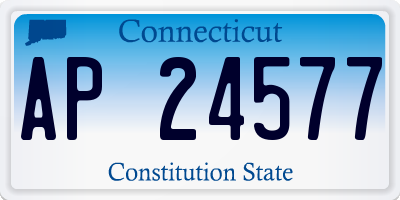 CT license plate AP24577