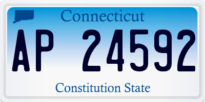 CT license plate AP24592