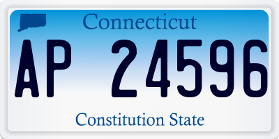 CT license plate AP24596
