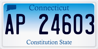 CT license plate AP24603