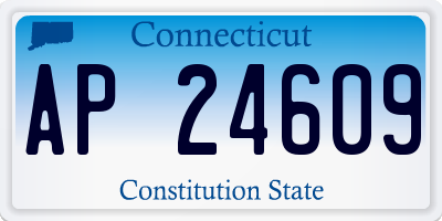 CT license plate AP24609