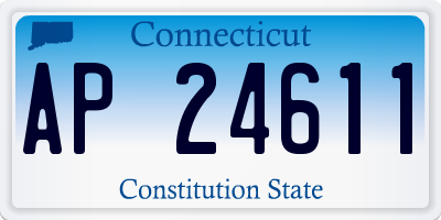 CT license plate AP24611