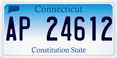 CT license plate AP24612