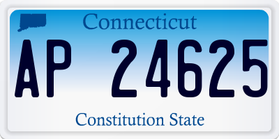 CT license plate AP24625