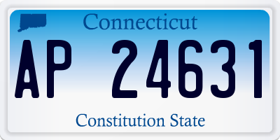 CT license plate AP24631