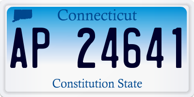 CT license plate AP24641