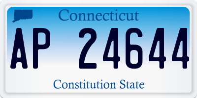 CT license plate AP24644