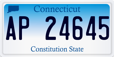 CT license plate AP24645