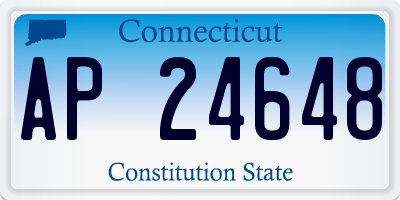 CT license plate AP24648