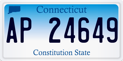 CT license plate AP24649