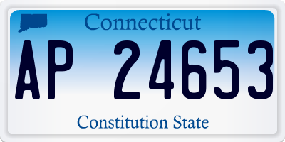 CT license plate AP24653