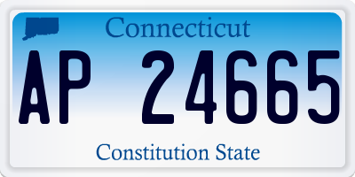 CT license plate AP24665