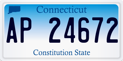 CT license plate AP24672