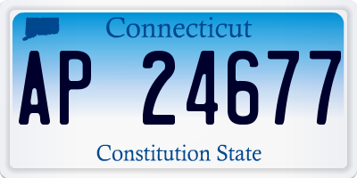 CT license plate AP24677