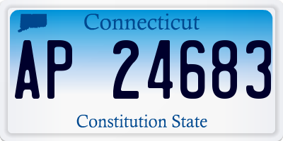 CT license plate AP24683