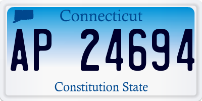 CT license plate AP24694