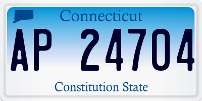 CT license plate AP24704