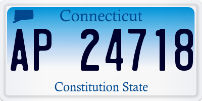 CT license plate AP24718