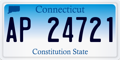 CT license plate AP24721