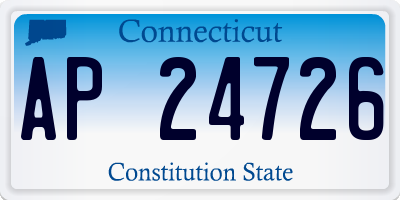 CT license plate AP24726