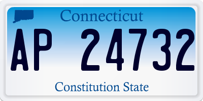 CT license plate AP24732