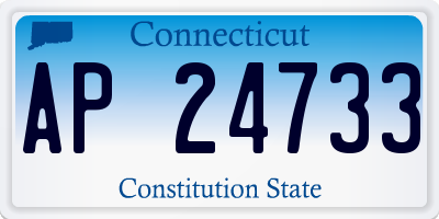 CT license plate AP24733